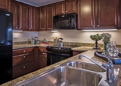 Kitchen of an apartment at Park Place of Elmhurst